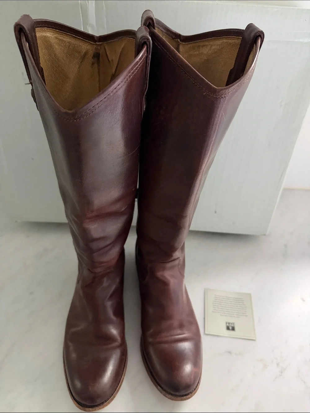 Frye Tall Pull-On Riding Boots in Brown